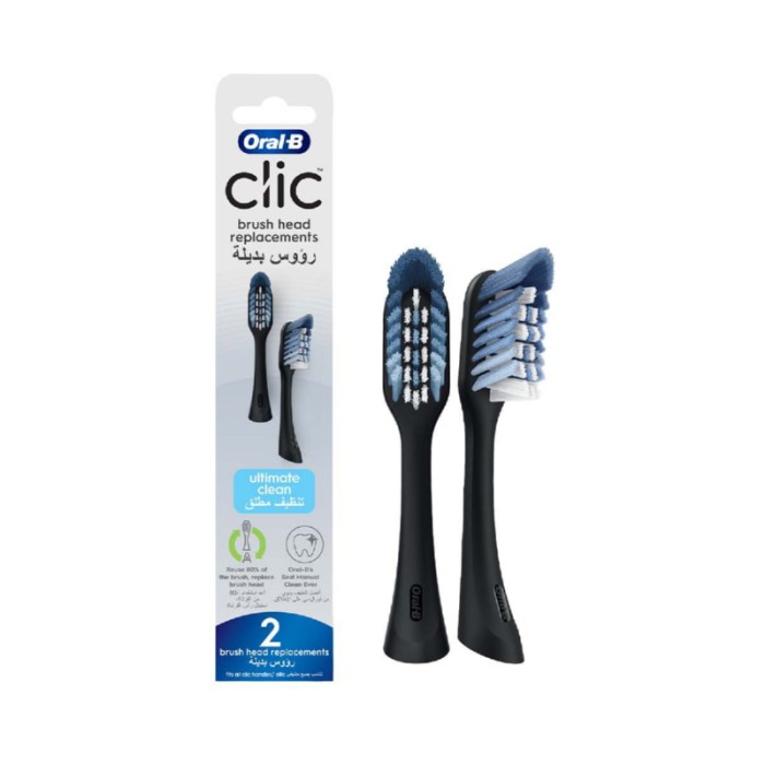 Oral-B Clic Toothbrush Head Replacements - Pack of 2