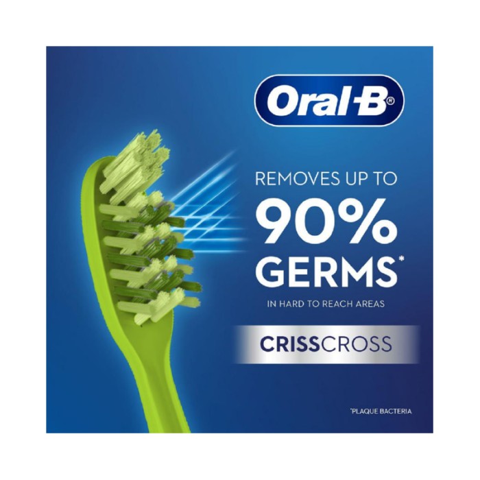 Oral-B Criss Cross Toothbrush w/ Neem Extract - Medium - 4pcs