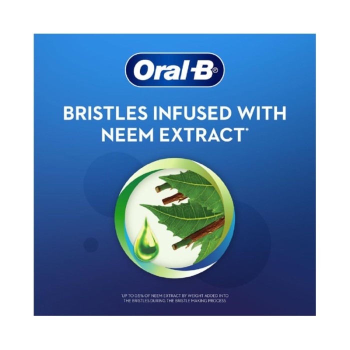 Oral-B Criss Cross Toothbrush w/ Neem Extract - Medium - 4pcs