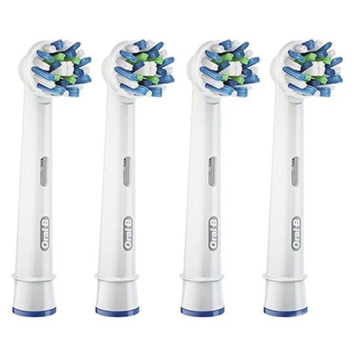 Oral B Cross Action Replacement Brush Heads, Remove More Plaque, Compatible with All Oral B Rechargeable Handles
