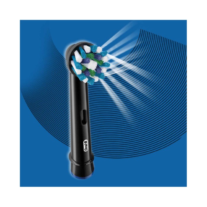 Oral-B CrossAction Replacement Brush Head Pack Of 2 - Black