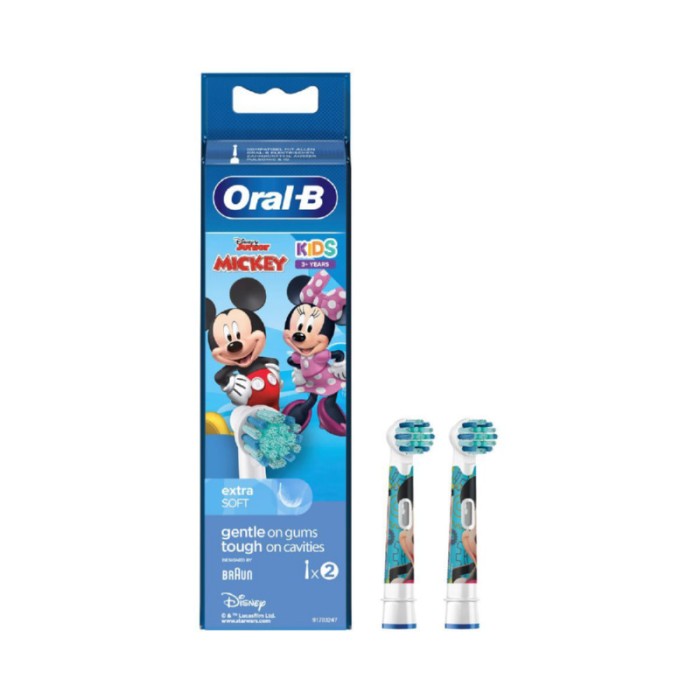 Oral-B EB10 Kids Power Replacement Brush Heads Pack of 2 Assorted 1pack
