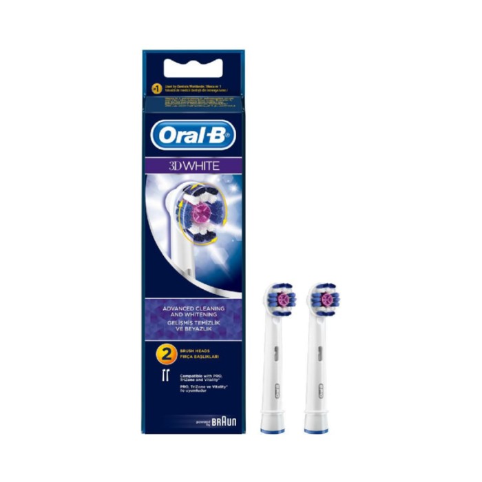 Oral-B EB18 2G 3D White Brush Heads - Pack Of 2