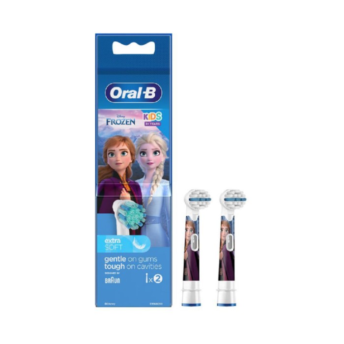 Oral-B Electric Rechargeable Toothbrush Heads Replacement Refills Frozen Pack Of 2