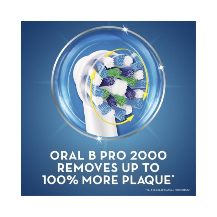 Oral-B Health Centre, OxyJet Cleaning System + Pro 2000 Electric Toothbrush, 3D Action