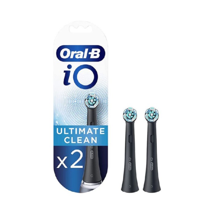 Oral-B iO Ultimate Clean Black Toothbrush Heads Pack Of 2