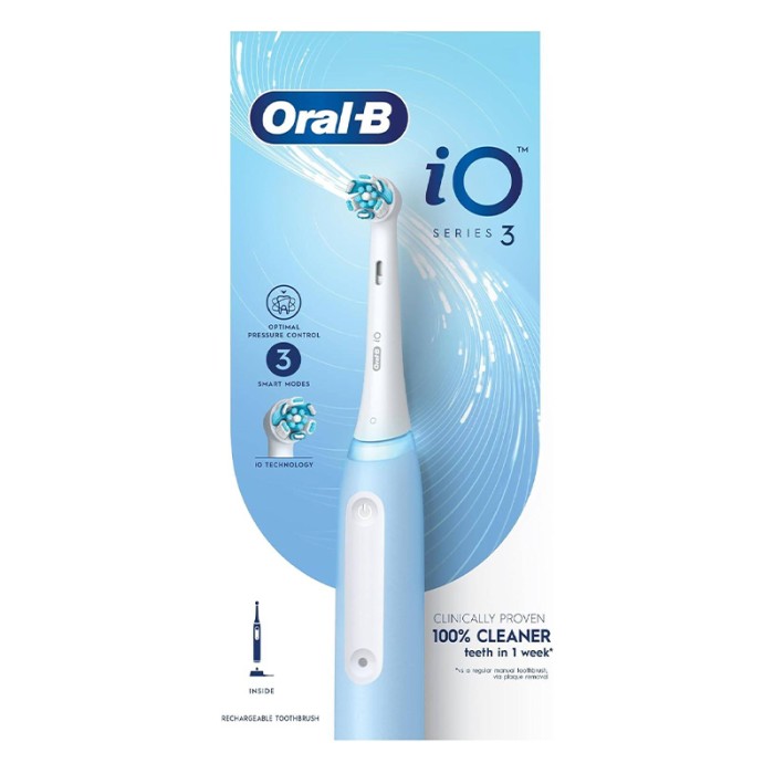 Oral B iO3 Series 3 Rechargeable Electric Toothbrush Blue
