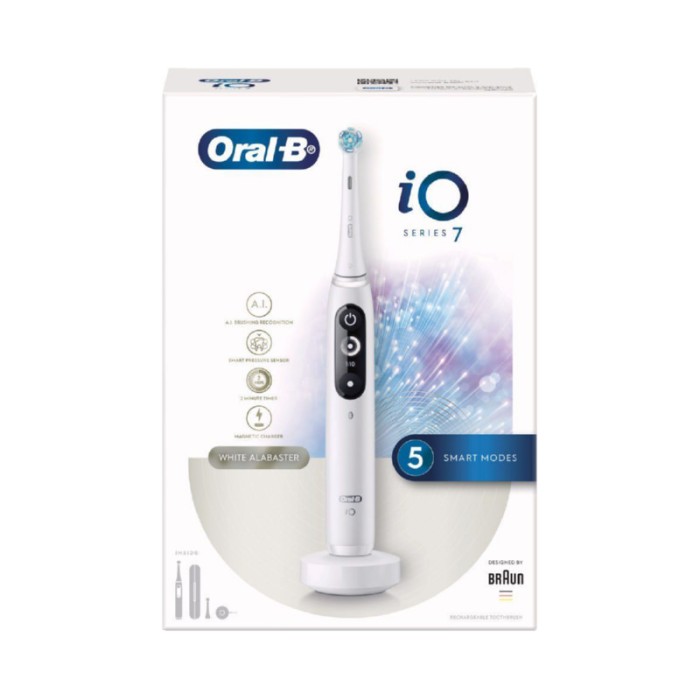 Oral-B iO7 Electric Toothbrush - White Alabaster