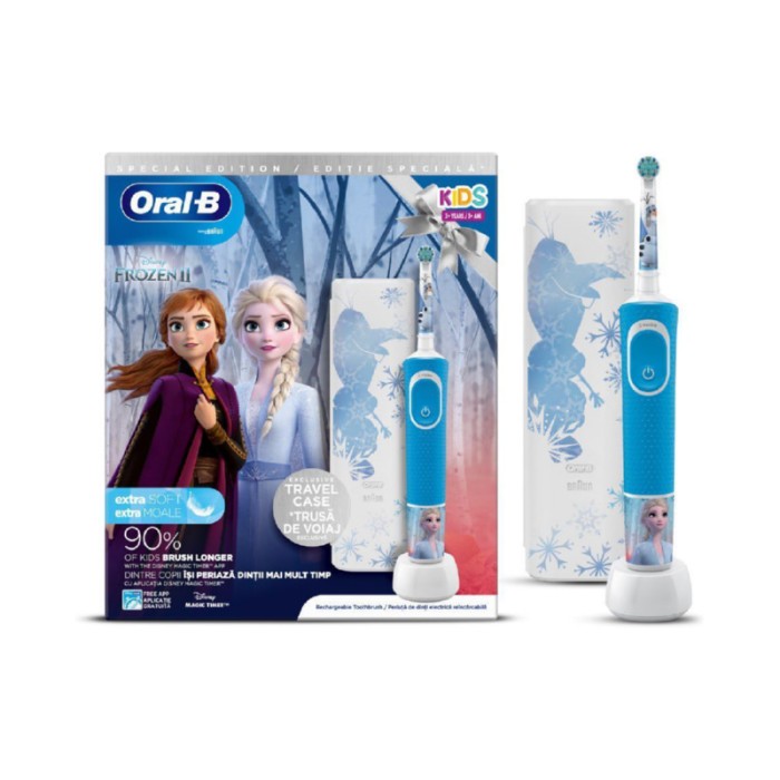 Oral-B Kids Electric Toothbrush Disney Frozen W/ Travel Case