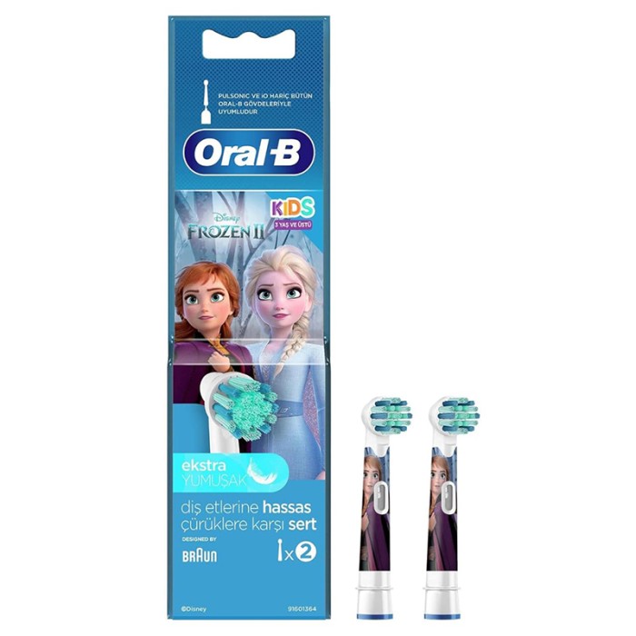Oral B Kids Electric Toothbrush Heads Disney Frozen, Extra Soft Bristles, Pack of 2