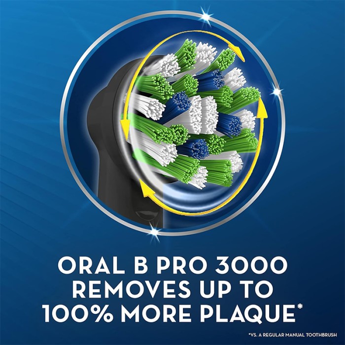 Oral B PRO 3 3000 Oral B Power Toothbrush Black With Travel Case