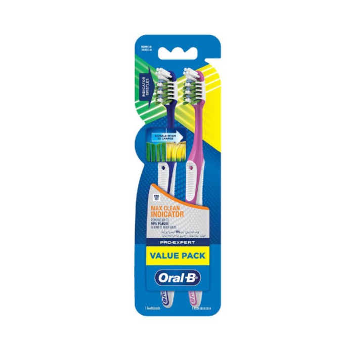 Oral-B Pro - Expert Max Clean Indicator Manual Toothbrush Pack Of 2