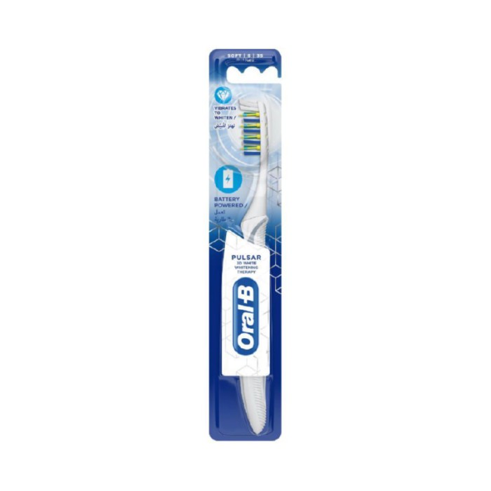 Oral-B Pulsar 3D White Battery Powered Toothbrush 35 Soft 1pc - Assorted