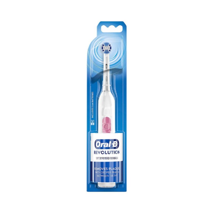 Oral-B Revolution Battery Toothbrush w/ Timer & Round Brush Head