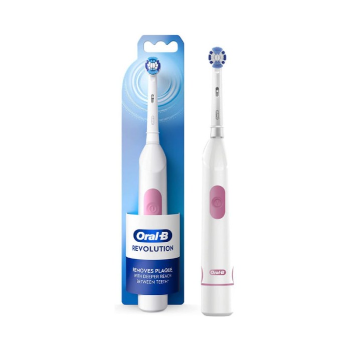 Oral-B Revolution Battery Toothbrush w/ Timer & Round Brush Head