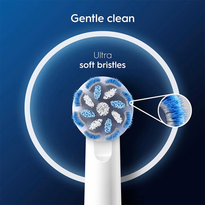 Oral B Sensi Ultra Thin Replacement Brush Heads for Superior Cleaning, Compatible with All Oral B Rechargeable Handles