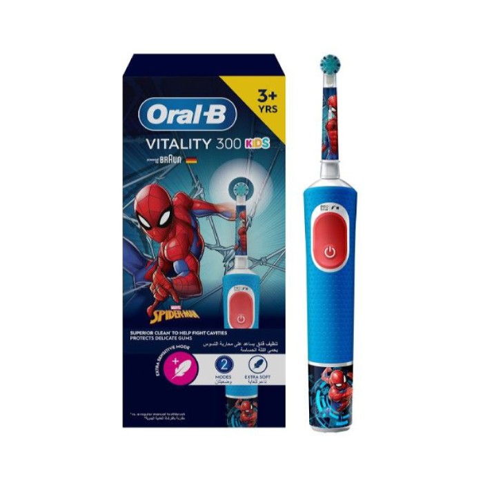 Oral-B Spiderman Vitality 300 Kids Rechargeable Toothbrush - Blue/Red