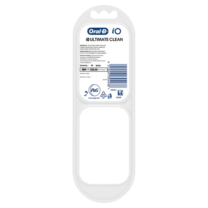 Oral B Ultimate Clean iO Rechargeable Toothbrush Refill Brush Heads, Compatiable with All Oral B iO Handles, Black
