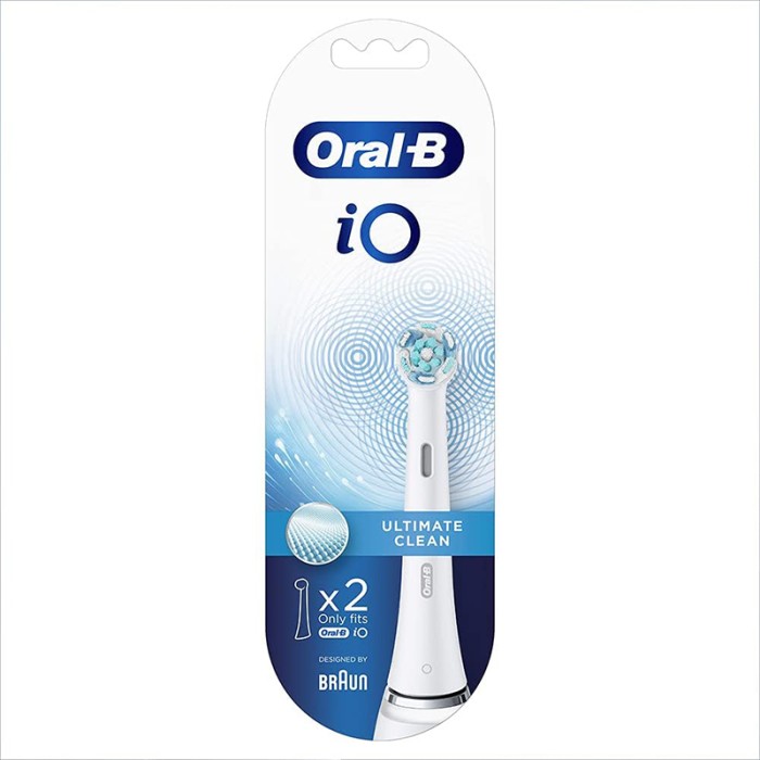 Oral B Ultimate Clean iO Rechargeable Toothbrush Refill Brush Heads, Compatiable with All Oral B iO Handles, White