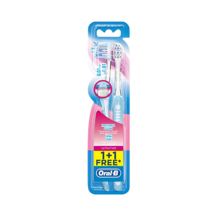 Oral-B Ultrathin Precision Clean Extra Manual Toothbrush x2
