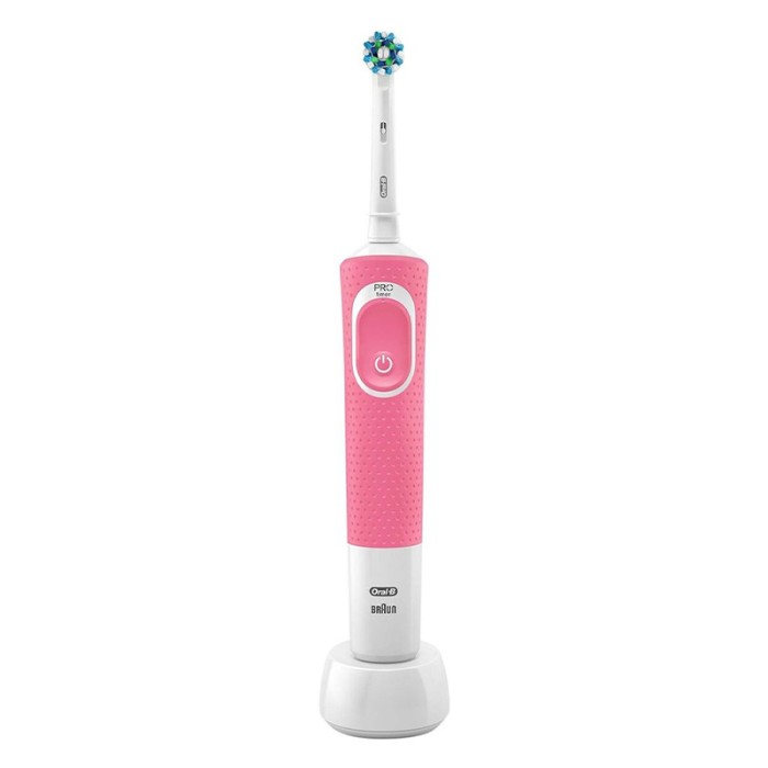 Oral B Vitality 100 Cross Action Rechargeable Toothbrush Pink