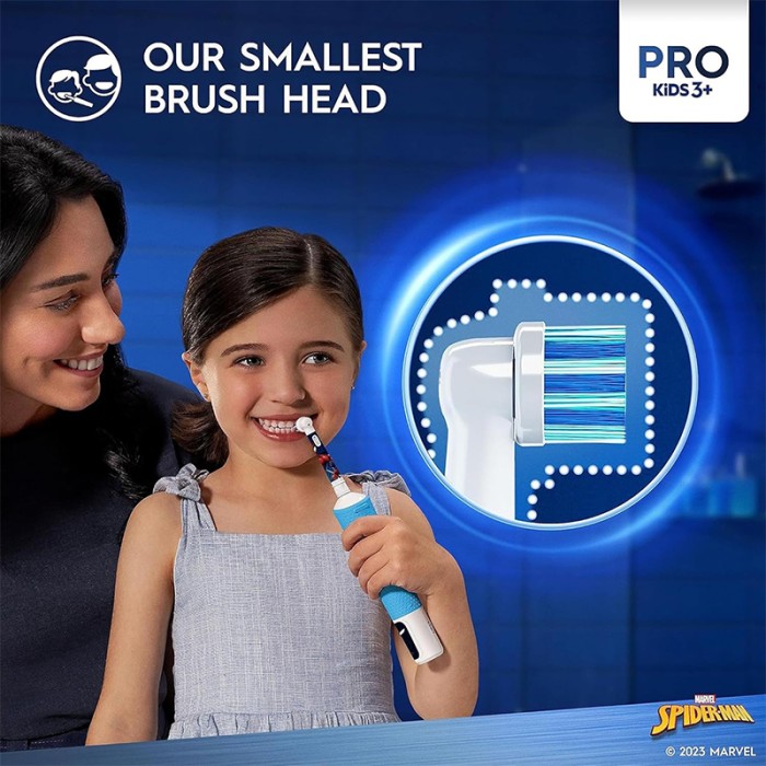 Oral B Vitality 300 KIDS Rechargeable Toothbrush Featuring Marvel Spiderman with 2 Cleaning Modes & 2min Built in Timer