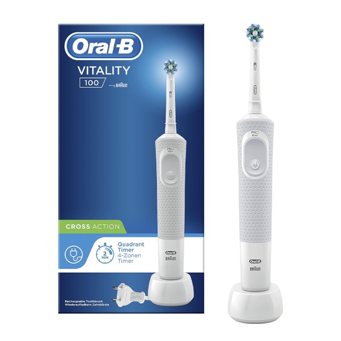 Oral B Vitality Cross Action Rechargeable White