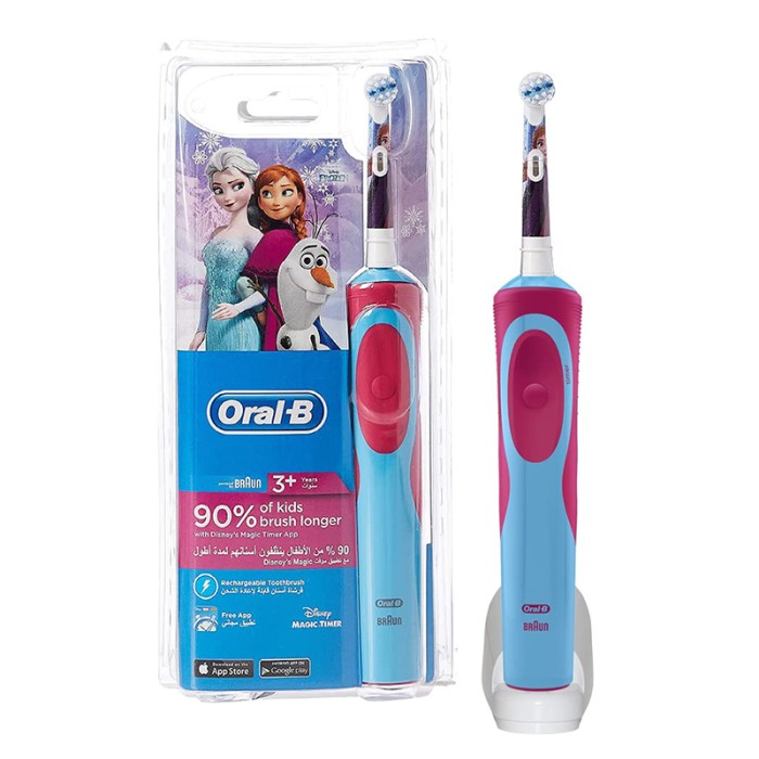 Oral B Vitality Rechargeable Kids Toothbrush Frozen for Kids 3+, Built in 2min Timer