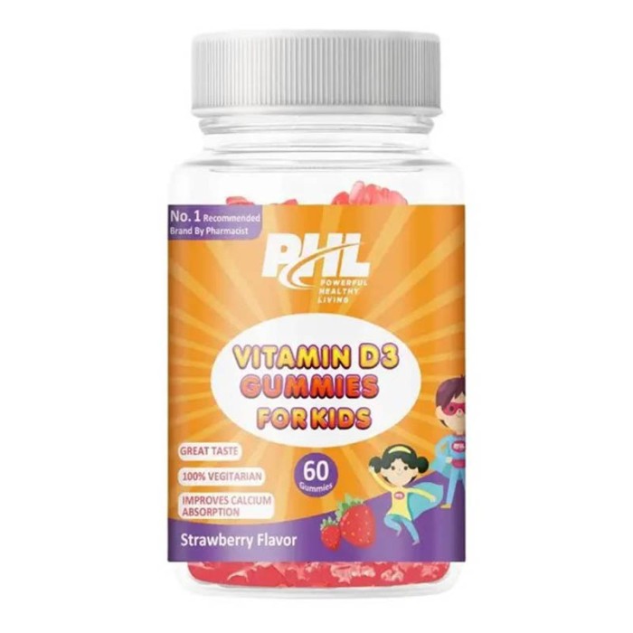 PHL Vitamin D3 Gummies For Kids