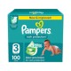 Pampers Rash Protection Baby Diapers - Jumbo Box - Size 3 - 6 - 10 Kg - 100 Count