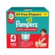 Pampers Rash Protection Diaper Pants - Size 4 - 9 - 14 kg - 192 Count