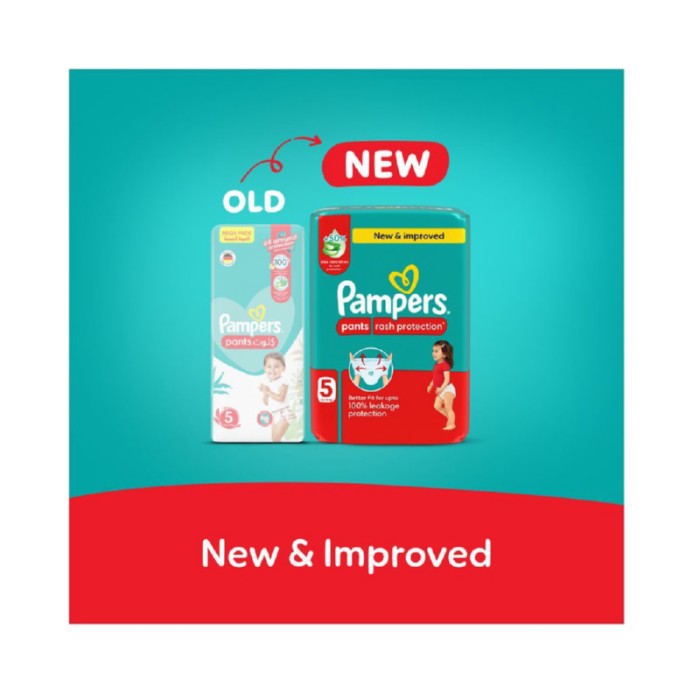 Pampers Rash Protection Diaper Pants - Size 5 - 12 - 18kg - 48 Pcs