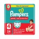 Pampers Rash Protection Diapers Pants With Aloe Vera - Size 4 - 9 - 14kg - 24 Pcs