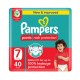 Pampers Rash Protection Diapers Pants With Aloe Vera - Size 7 - 20+kg - 40 Pcs
