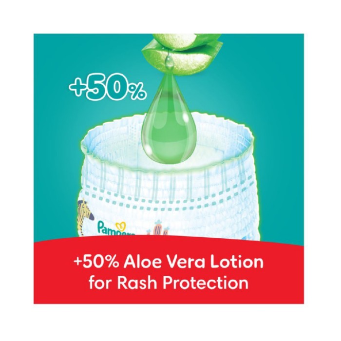 Pampers Rash Protection Diapers Pants With Aloe Vera - Size 7 - 20+kg - 40 Pcs