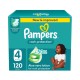Pampers Rash Protection Taped Diapers - Giant Box - Size 4 - 9 - 14 kg - 120 Pcs