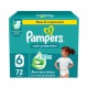 Pampers Rash Protection Taped Diapers - Giant Box - Size 6 - 13 Plus kg - 72 Pcs