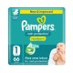 Pampers Rash Protection Taped Diapers - Jumbo Pack - Size 1 - 2 - 5 kg - 66 Pcs