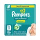 Pampers Rash Protection Taped Diapers - Mega Pack - Size 1 - 2 - 5 kg - 86 Pcs