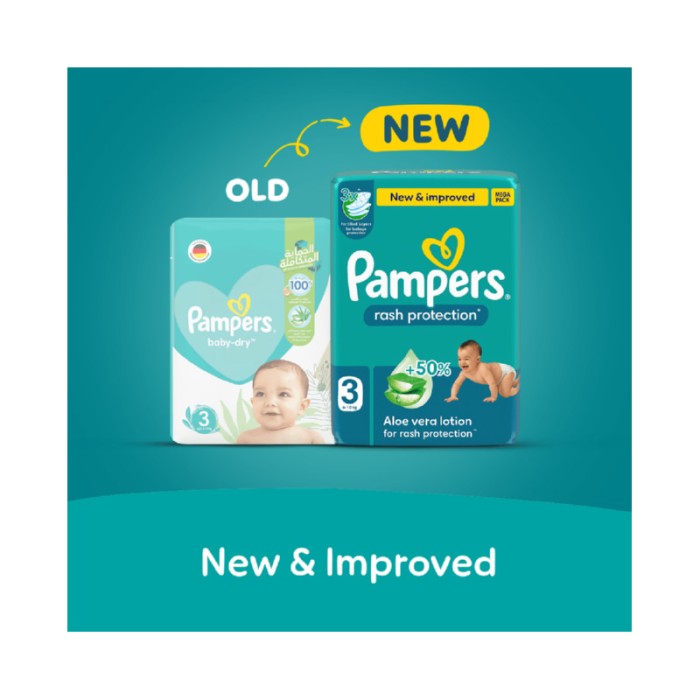 Pampers Rash Protection Taped Diapers - Size 3 - 6 - 10 kg - 17 Pcs