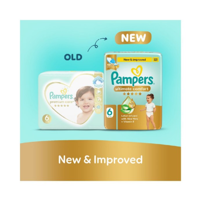 Pampers Ultimate Comfort Taped Diapers - Size 6 - +13 kg - 36 Pcs