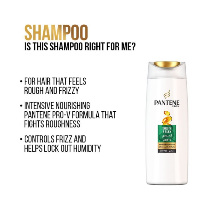 Pantene Pro - V Smooth & Silky Shampoo Pack 600ml + 200ml