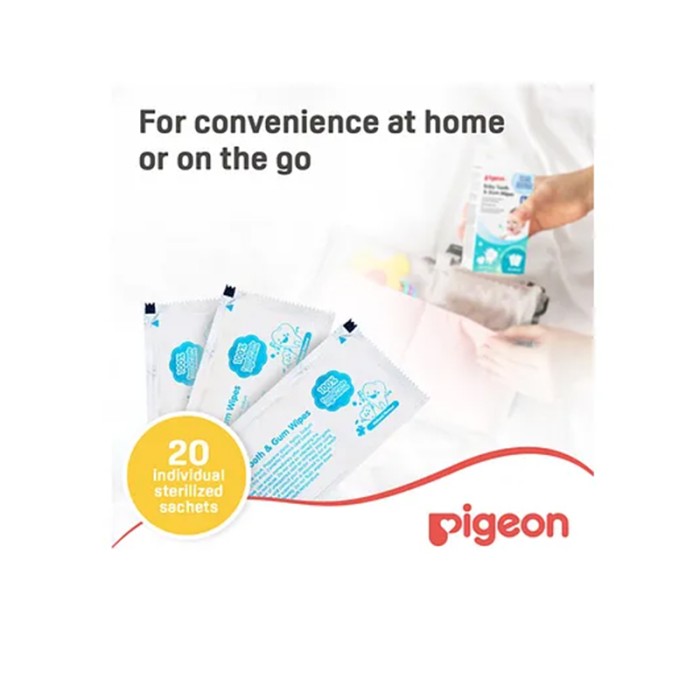 Pigeon Baby Tooth and Gum Wipes 20 sheets Natural