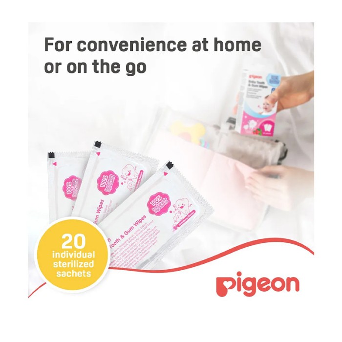 Pigeon Baby Tooth and Gum Wipes 20 sheets strawberry