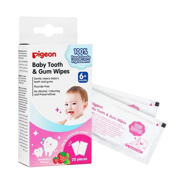 Pigeon Baby Tooth and Gum Wipes 20 sheets strawberry