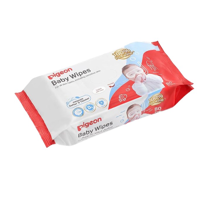 Pigeon Baby Water Wipes 80 Sheet Refill