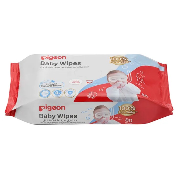 Pigeon Baby Water Wipes 80 Sheet Refill
