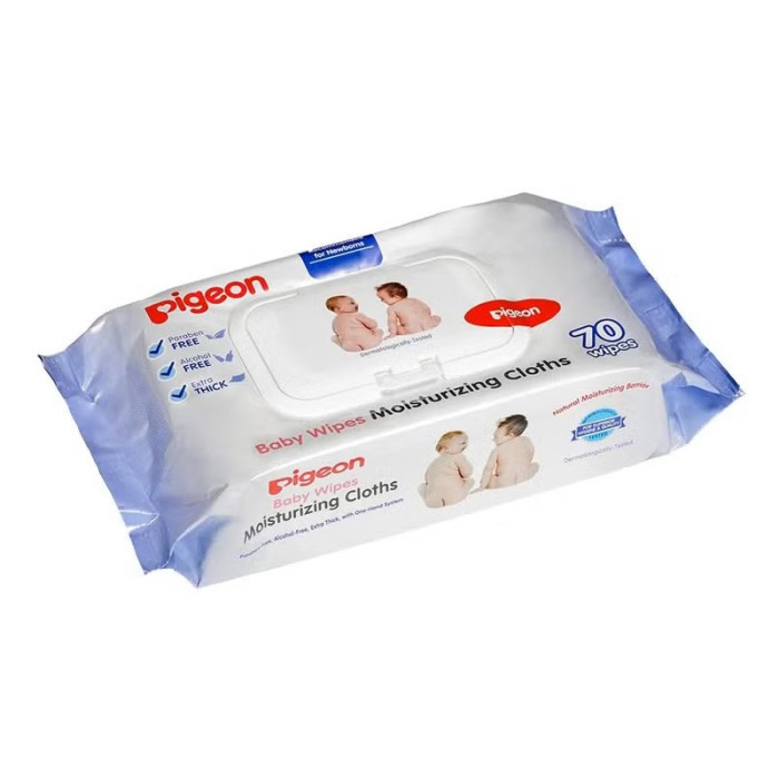 Pigeon Baby Wipes Moisturizing Cloths 70 Sheets