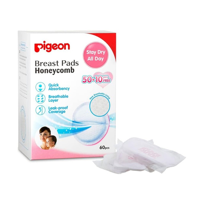 Pigeon Breast Pads Honey Comb 50 Plus 10 Free Pcs.
