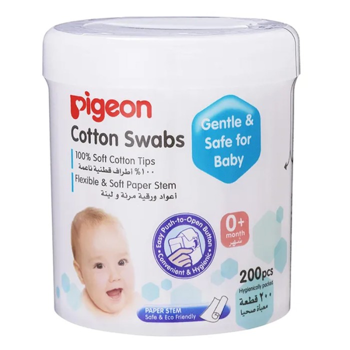 Pigeon Cotton Swabs Soft Paper Stem 200